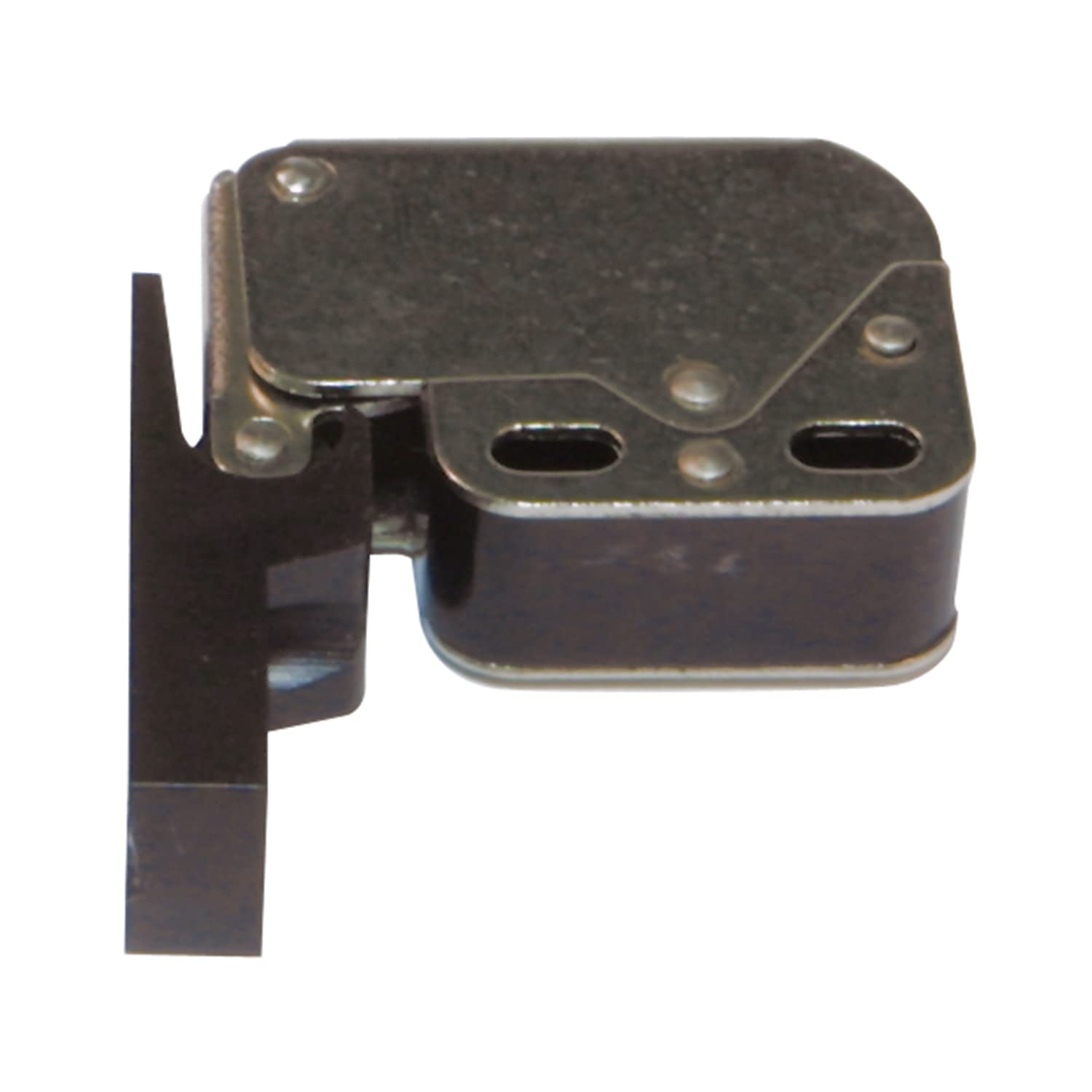 Amig - Pack of 2 Couples with Spring Mod.30 in Black Finish - Concealed Lock for Doors of Cabinets and Furniture of Home or Office - Measures: 28 x 35 mm - Fixing Screws Included