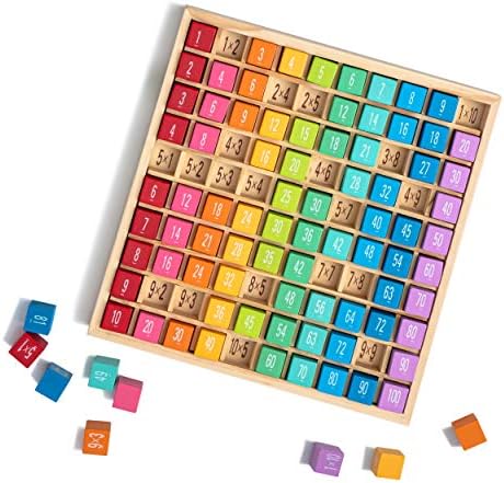 ROBUD Wooden Multiplication Math Table Board Game, Kids - Main Image