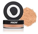 Priori All-Natural Mineral Powder Foundation SPF 25 - Antioxidant Enriched, Broad Spectrum Sunscreen, Flawless Coverage Mineral Makeup - Shade 2 Light Ivory