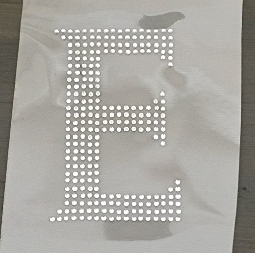 Epsilon - 4" Greek Letter - Crystal - Rhinestone Iron on Transfer