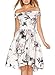 Fantaist Women's Off Shoulder Floral Print Ruffled High Low Cocktail Swing Dress