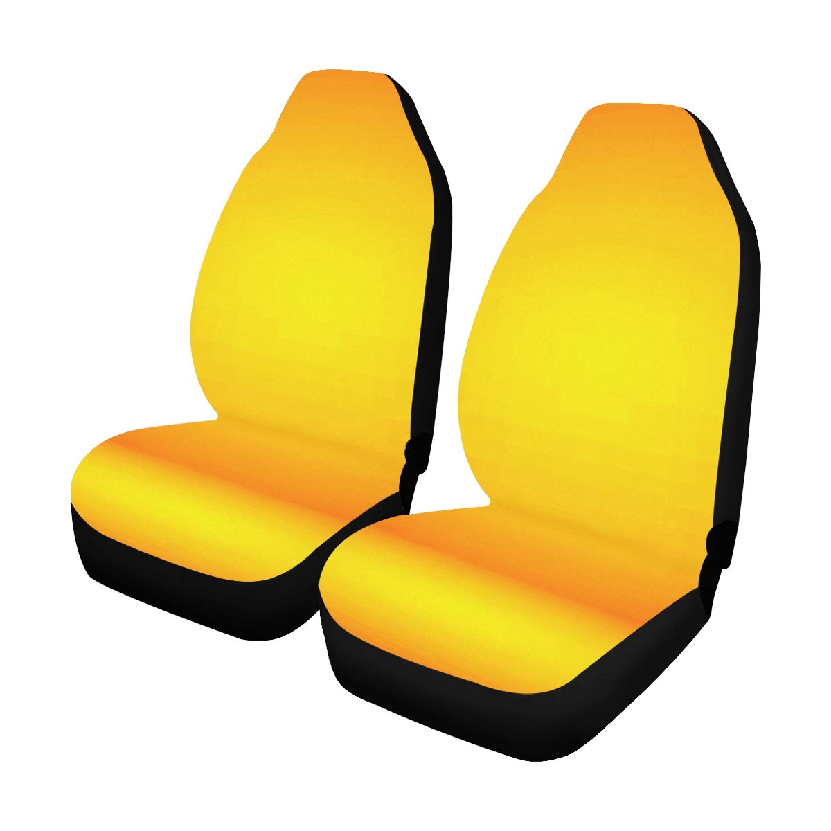 Universal Car Seat Covers Front Seats 2pc Abstract Orange