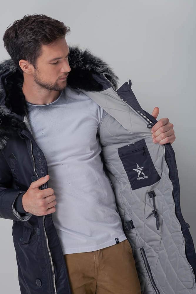 AIRBOSS Mens Parka N-7B Shuttle Long 