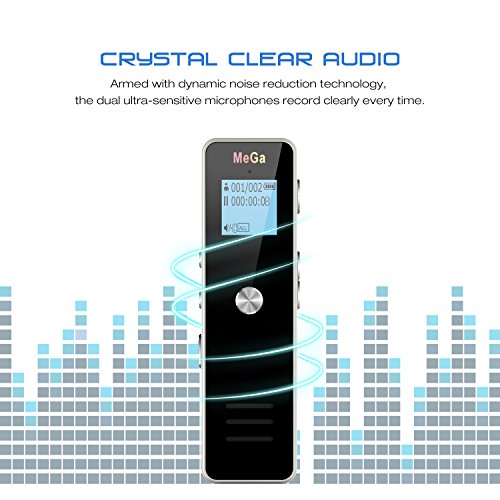 Digital-Voice-Recorder-MeGa-8GB-Digital-Audio-Sound-Recorder-Dictaphone-Voice-Activated-Recorder-with-MP3-Player-Dual-microphones-Zinc-Alloy-for-Meeting-Lecture-and-more