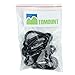 fitTek 10 Black S Carabiner Camp Spring Snap Clip Hook Keychain Keyring Climbing Hiking ( pack of 10)