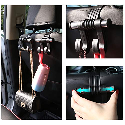 4 Car+Seat+Headrest+Hooks+Preyda+Hangers+Hold+Hooks