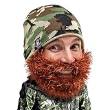 Beard Head Bushy Duke Beard Beanie - Camouflage Hat w/Fake Beard Facemask