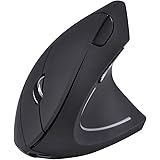 MOUSE SEM FIO RECARREGÁVEL 2.4 GHZ VERTICAL ERGONÔMICO ORTOPÉDICO POWER FIT 1600 DPI PRETO USB - PM300 - VINIK