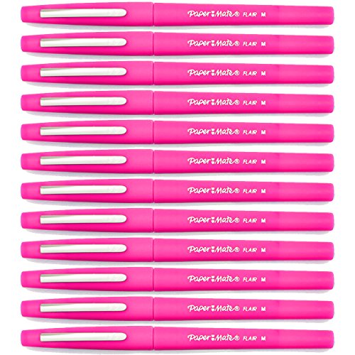 Paper Mate Flair Felt Tip Pens, Medium Point 1.0mm (12Pack