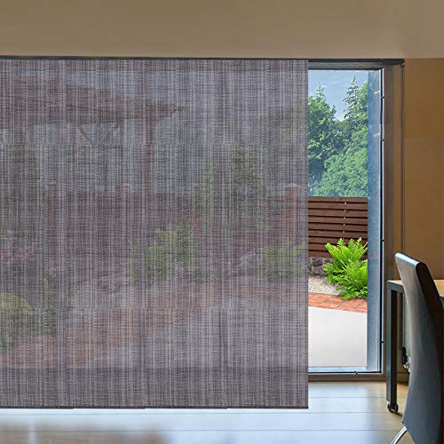 LETAU Sliding Panels Track Blinds, Upgrade Light Filtering UV