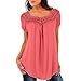 Clearance!!! Pengy Women Boho Loose Lace Chiffon Short Sleeve Blouse Summer T-Shirt Tops