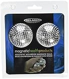 Pair Magnetic Hand Palm Acupuncture Ball Needle Massage Size M (silver)