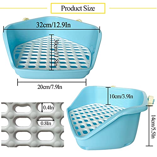kathson Bunny Litter Box Small Rabbit Potty Training Corner Pan Pet