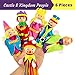 Wooden Finger Puppets 23-Piece Set - Fairy Tale & Nursery Rhymes Characters - Red Riding Hood, 3 Little Pigs, Goldilocks & The 3 Bears, Princess Kingdom