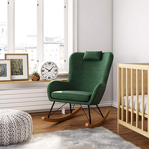 Baby Relax Cranbrook Rocker Chair with Storage Pockets, Green - Thumbnail 4