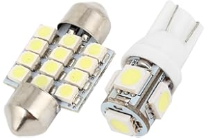 uxcell 10pcs White LED Map Dome Light Bulb Lamp Interior Package Kit for Honda Civic 2006-2012