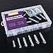 80Pcs Molly Bolt Assortment Kit, Hollow Wall Anchors Perfect for Secure Drywall, Sheetrock and Paneling to Walls or Ceilings - M4×32, M4×60, M5×52, M5×65, M6×52, M6×65 (Assortment Kit)