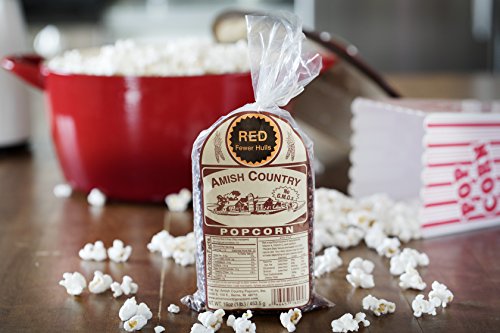 image for Amish Country Popcorn - Red Popcorn 1 Pound Bag - with Recipe Guide - 