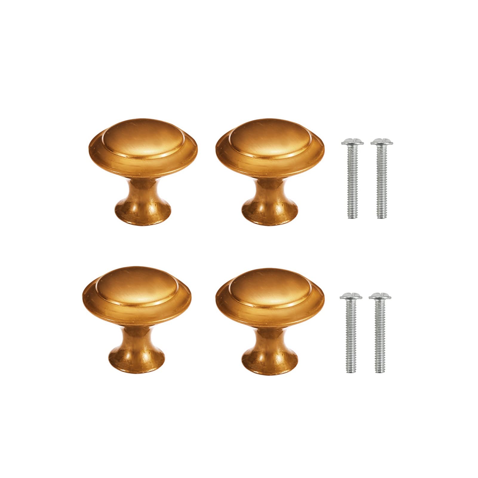 Yesmin 4 Piece Cabinet Door Knobs,Cupboard Drawer Door Knob for Kitchen Furniture Cabinet Knob with Screws-Bronze(Medium)
