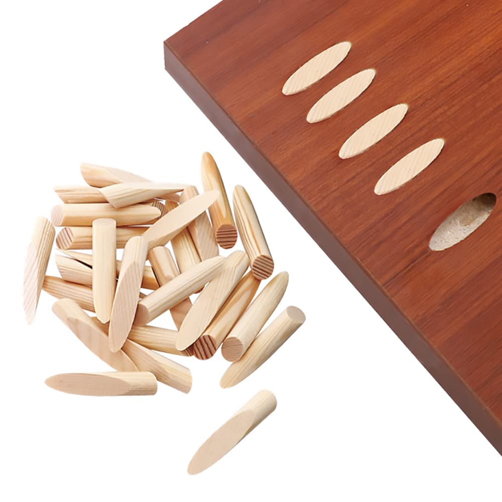 Shiwaki 50pcs Solid Wood Pocket Hole Plugs for Inclined and Vertical Holes