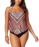 Summer Mae Womens Totem Bandeau 2 Pc Swimwear Plus Size Tankini