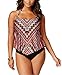 Summer Mae Womens Totem Bandeau 2 Pc Swimwear Plus Size Tankini