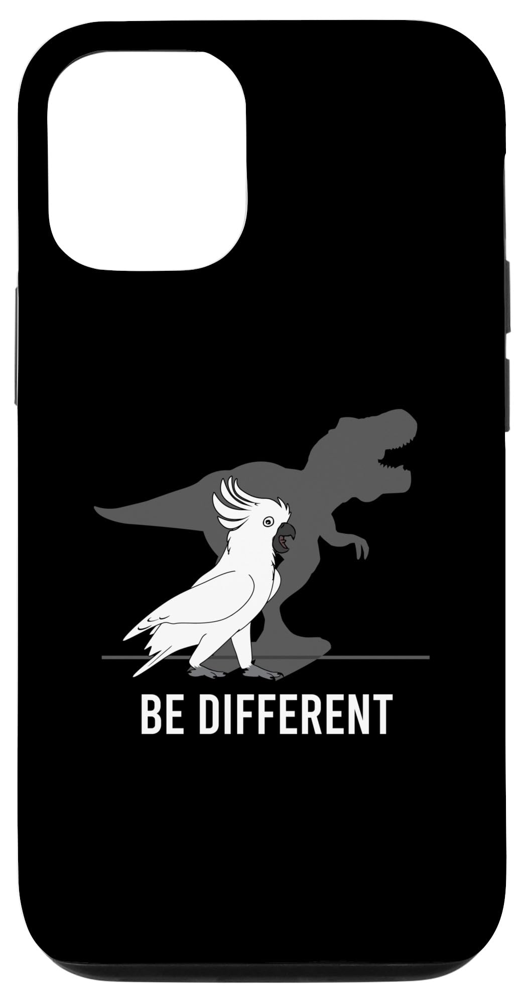 iPhone 12/12 Pro Be Different Funny Parrot and T-Rex Shadow Dinosaur Dino Case
