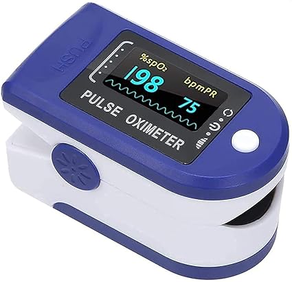 DEEPMART Pulse Oximeter Fingertip | Blood Oxygen Saturation Monitor Fingertip | Meter Finger Oximeter Finger with Pulse | O2 Saturation, Pulse Rate (PR) with OLED Digital Display [Multi Color]