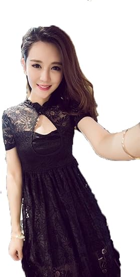 Amazon Colorful 胸開き タートルネック ワンピース ファッション 萌え半袖 レディース セクシー カジュアル スカート トップス 無地 ワンピース チュニック 通販