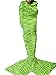 Mermaid Tail Blanket, 74''x 35'' Crochet Mermaid Blankets Seasons Warm Soft Handmade Sleeping Bag, Best Easter Gift for Kids Teens Adult