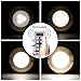 KINDEEP Wireless LED Closet Lights, Dimmable Puck Lights Operated with Remote Control, Kitchen Under Cabinet Lighting, Aisle Tap Night Lamp, Battery Powered, 4000K Natural White - 6 Pack