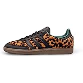 adidas Samba OG Womens Sneaker (Green Leopard Print Dark Gum, 8)