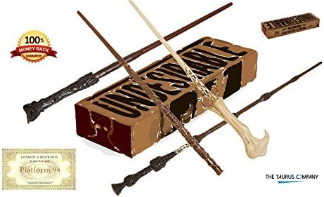 Harry Potter Wand Collection Bundle: Ultimate Genuine Harry Potter Wand, Hermione's Wand, Dumbledore's Elder Wand and Voldemort's Wand in Ollivander's Collector Box.