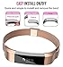 (2 Pack) F.R Compatible with Fitbit Alta HR Bands, Adjustable Fitbit Alta Accessories Replacement Bands Metal Wristband Band Strap w/Magnetic Closure Clasp for Alta HR/Alta, 2X Screen Protector As G