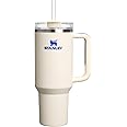 Stanley Quencher H2.0 Tumbler with Handle and Straw 40 oz | Flowstate 3-Position Lid | Cup Holder Compatible for Travel | Insulated Stainless Steel Cup | BPA-Free | Cream Royal