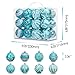 AMS 60mm/2.36''Christmas Ball Ornaments Shatterproof Exquisite Painting Balls Pendant with Reusable Hand-Help Gift Boxes Set of 24 for Xmas Tree or Party Decorations (Light Blue)