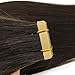 GOO GOO Tape in Hair Extensions Human Hair, 2 Dark Brown, 16inch 50g 20pcs, Thick Ends Straight Seamless Tape in, Invisible Tape in Hair Extensions Human Hair