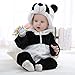 IDGIRL Unisex-baby Winter Flannel Romper Panda Outfits Suit Panda 70CM Panda 3-5 Months