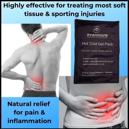 Extra Large Reusable Hot Cold Gel Pack, Evanmore XL Easy to use Flexible Long Lasting - Image 3