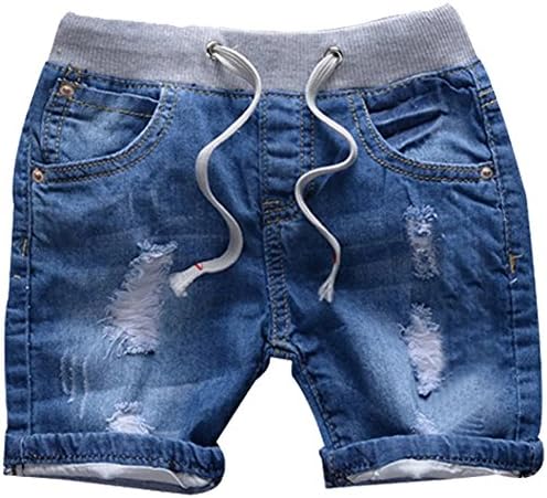 Toddler Kids Boy Girl's Elastic Waist Vintage Ripped Holes Denim Jeans Shorts