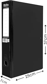 ED Pukka Foolscap A4 Glossy Box Files 70mm Spine Black with Clip Lock view 3