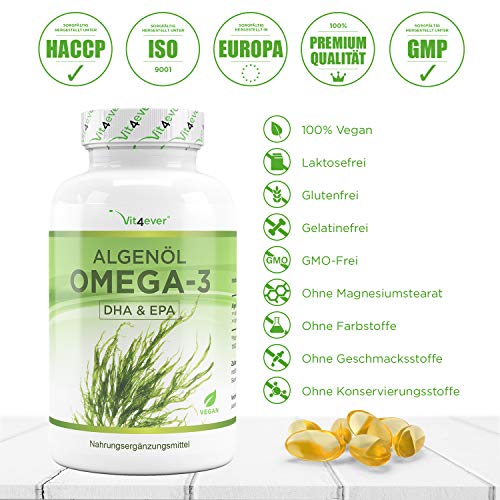 Vit4ever® Algenöl Omega 3 Vegan 90 Kapseln Einführungspreis 1500