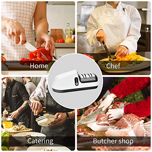 Professional Electric Knife Sharpener 2Stage Kitchen Knives Sharpening