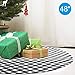 CCBOAY Christmas Tree Skirt 48 inch Large, Double Layer Black and White Plaid Buffalo with Felt Fabric Lining, Checked Tree Mat Xmas Holiday Party Decoration