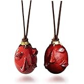 Mullike The Egg Of The King Cosplay Pendant Necklace Behelit Haou No Tamago Necklace for Men Jewelry Set Gift for Fan (2Pcs Egg Necklaces)
