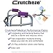Crutcheze Walker Padded Hand Grip Covers Made in USA Moisture Wicking, Comfort, Fashion, Washable - Standard Walker Handle Cushion - Mobility Aid Accessories (Purple)