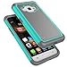 Galaxy Luna Case, Galaxy Amp 2 Case, Express 3 Case, J1 2016 Case, Tekcoo [Tmajor] Shock Absorbing Rubber Plastic Defender Case Cover For Samsung Galaxy Luna / Amp 2 / Express 3/ J1 2016 -Turquoise