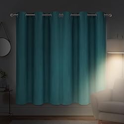 Diraysid Sea Teal Grommet Blackout Curtains for