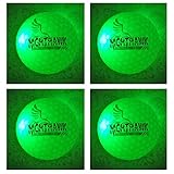 NEW 4 Green Nighthawk Glow In Dark LED Light Up Golf Balls Official Size Constant Lit
