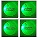 NEW 4 Green Nighthawk Glow In Dark LED Light Up Golf Balls Official Size Constant Lit